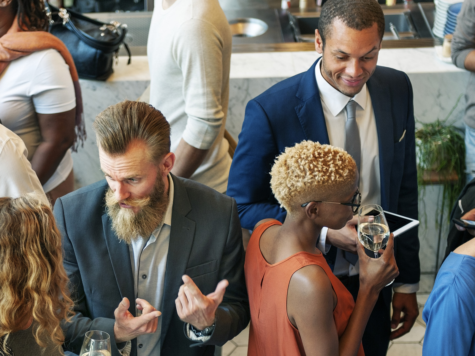 Events - Diverse business people in a dinner party